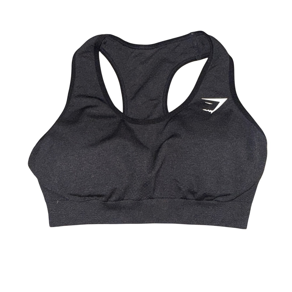 Gymshark Vital Seamless Sports Bra XS Black Racerback Activewear